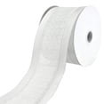 thumbnail image 1 of Christmas Satin Edge and Metallic Center Wired Ribbon, 2-1/2-Inch, 10-Yard - White, 1 of 1