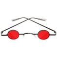 thumbnail image 2 of EeaseMX Gafas de sol pequeñas con montura redonda, creativas, decorativas, para fiesta y playa, para hombres y mujeres (rojas), 2 of 7