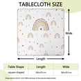 thumbnail image 2 of Boho Inspired Square Table Cover 36x36 Inches with Elastic Border, Floral Print Design for Card Tables and Outdoor Settings, 2 of 6