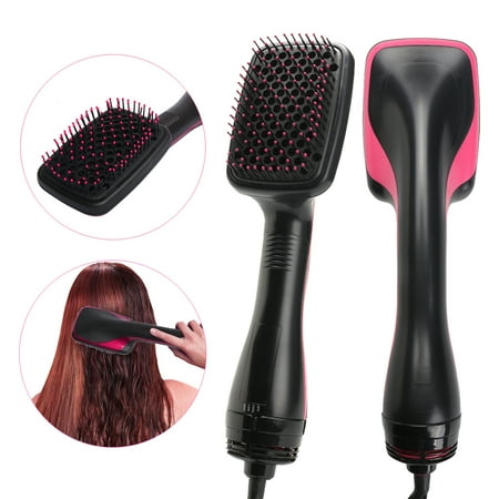 One-Step Hair Dryer & Styler Smoothing , 2 IN 1 Ionic Hot Air Hair Straightener Brush, Negative Ion Generator for All Hair