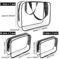 thumbnail image 2 of Minzimin Clear Makeup Bags, 6 Pcs Cosmetic Makeup Bags Set Clear PVC with Zipper Handle Portable Travel Luggage Pouch Airport Airline Vacation Organization, 2 of 9