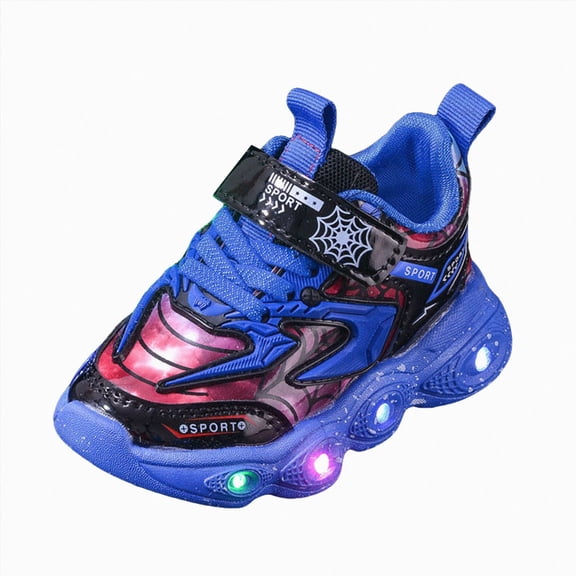 gibobby Children's Casual Shoes Boys Breathable Non-Slip Light Sneakers Unisex Luminous Sneakers for Girls Sport Running Shoes,Blue