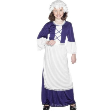 Childs Blue Colonial Girl Costume