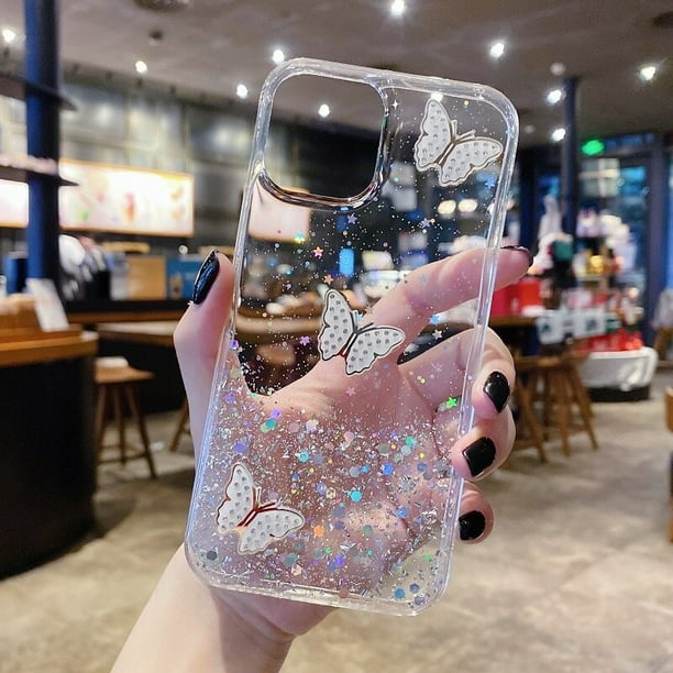 Étui transparent à paillettes avec motif étoile pour Xiaomi Mi, 11, 11X, 11i, Note 10 S, 10i, 10T, 9, 9T, SE, A3 Lite Pro, ultra diamant, papillon, Xy, couverture électorale qiuyongming unisex