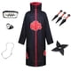 thumbnail image 1 of Disfraz de Akatsuki para niños y adultos, traje de Cosplay, anillo de diadema, bata de Uchiha de Anime, ropa para Halloween, 1 of 4