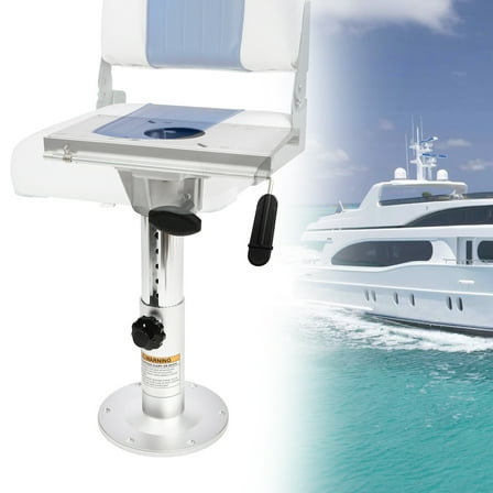 ToppiJoy Adjustable Boat Seat Pedestal, 13-19in Adjustable Height Boat Chair Base with Seat Slide Seat Mount, HS-BSW2 Drivers Side Locking Boat Seat Pedestals