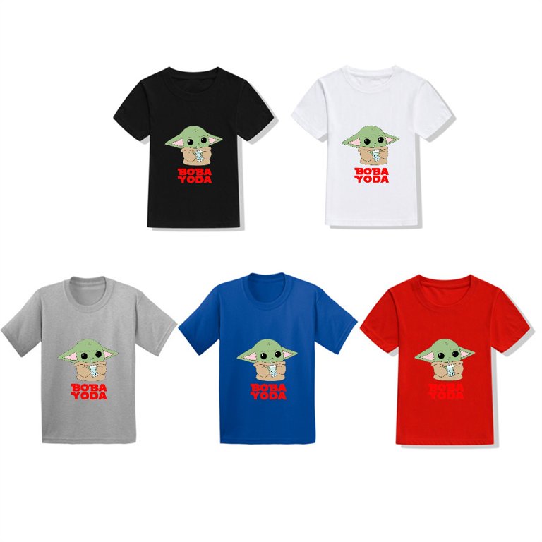Star Wars The Child Snack time Baby Yoda Mandalorian Kids Tee