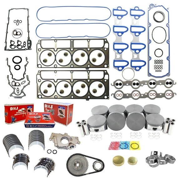 DNJ EK3201M Master Engine Rebuild Kit Fits Cars & Trucks 2008-2009 Chevrolet GMC Express 2500 Express 3500 Savana 2500 Savana 3500 Sierra 1500 Silverado 1500 Tahoe Yukon 4.8L OHV 16V LY2 VIN C