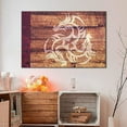 thumbnail image 2 of wall26 - Canvas Wall Art - Pattern of Three Dragons on Vintage Wood Background - Giclee Print Gallery Wrap Modern Home Art Ready to Hang - 12x18 inches, 2 of 3