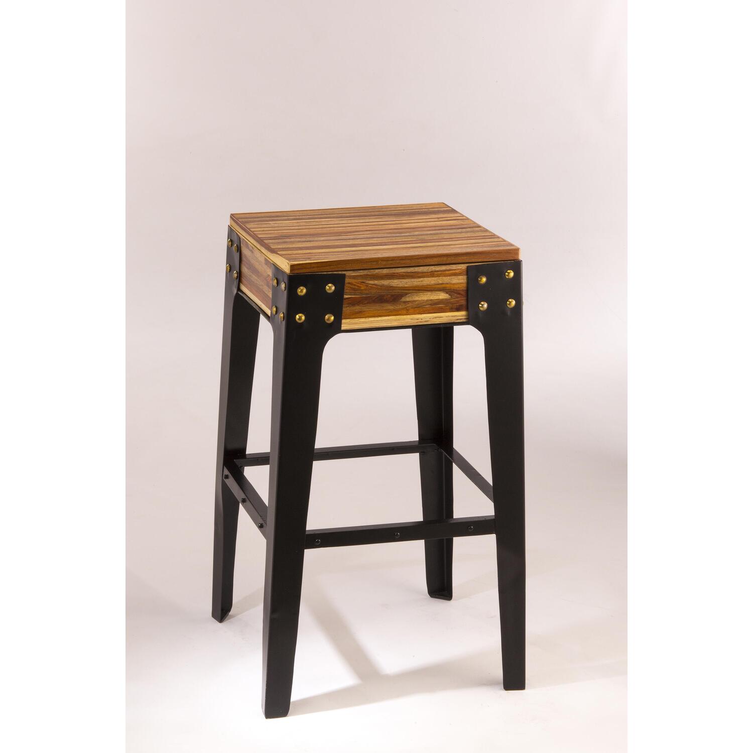 Hickman Backless Storage NonSwivel Bar Stool