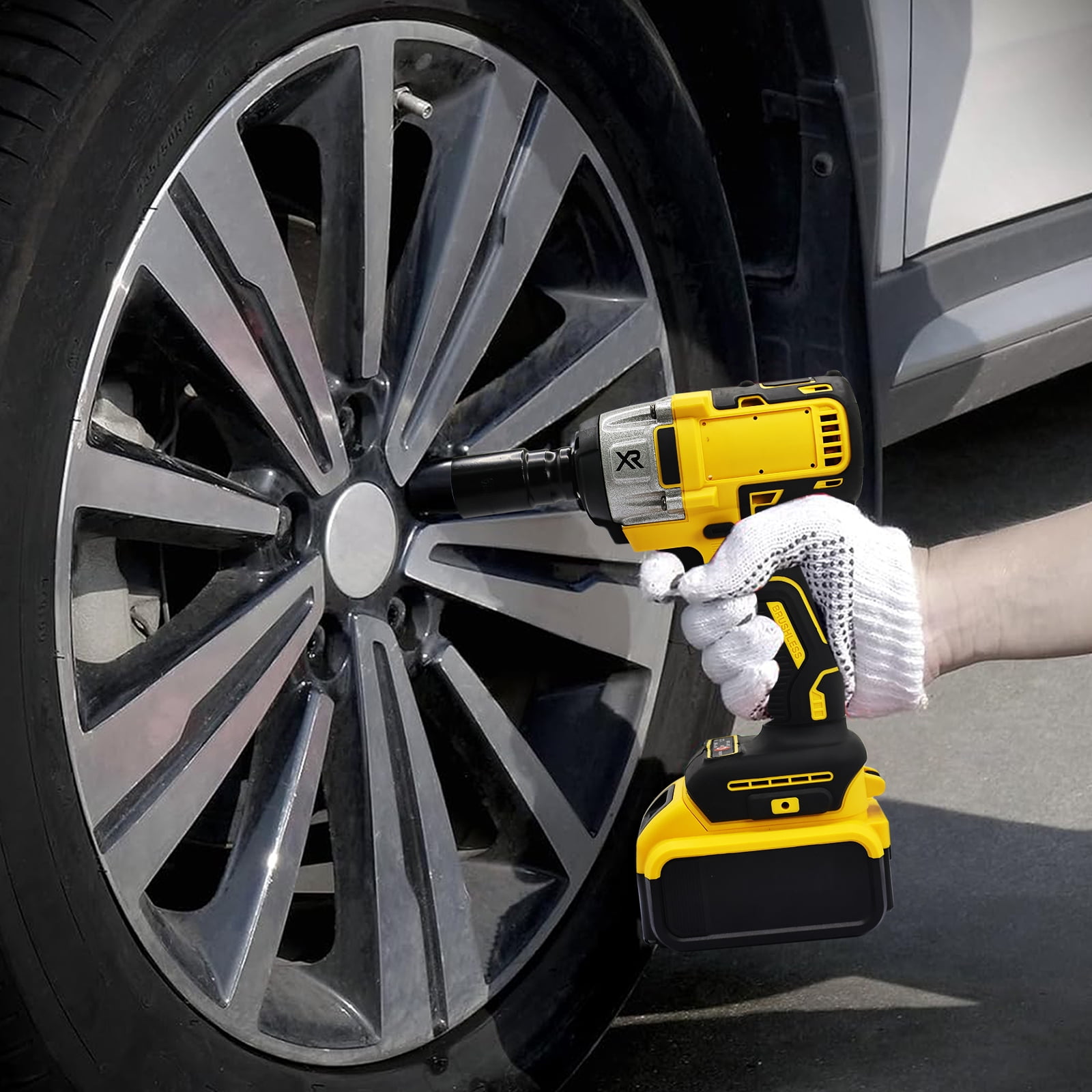 21V Impact Wrench Kit with 4000mAh Lithium-Ion Battery & Heavy-Duty Motor - Wireless Drill/Driver Compatible for Car, Truck, Motorcycle, Repair - Ideal Gift for Mechanics, DIYers, Men