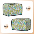 thumbnail image 3 of Fotbe Funny Dinosaurs on Stripes for Two Slice Toaster Cover, Fingerprint Protector, Super Soft Appliance Cover And Dust Cover,Bread Dust Cover & Fingerprint Protection, 3 of 7