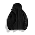 thumbnail image 2 of PBFRDSJ Men's 3 In 1 Rain Jackets Outdoor Long Sleeve Solid Windbreaker Lightweight Retro Drawstring Hooded Outdoor Jacket, 2 of 5