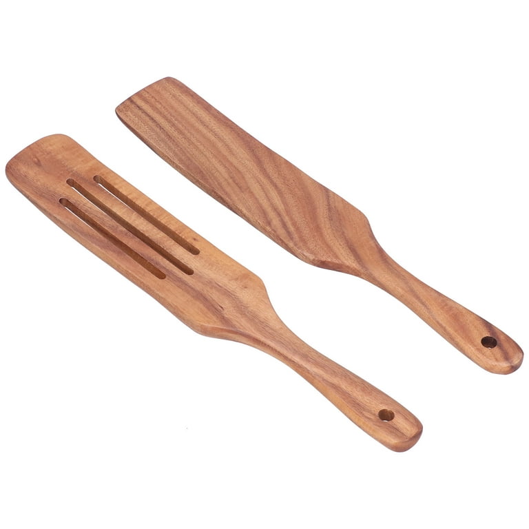 Unique Bargains Wooden Hollow Design Cooking Ware Frying Turner