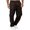 02#Coffee, variant on Mens Elastic Waist Cargo Work Pants, Multi Pockets Loose Fit Trousers, Wear Resistant Straight Leg Pants for Construction Hiking Blue 2XL