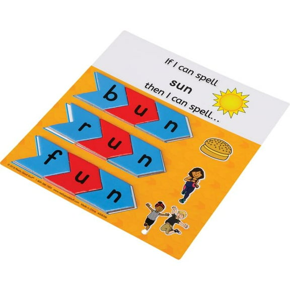 Really Good Stuff 'If I Can Spell' CVC Word Family Puzzles - 20 cards, 77 tiles