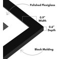 thumbnail image 3 of 16x20 Picture Frame Set of 2 - Black - 12x16 with Mat or 16x20 Without Mat - Gallery Style Wall Frames, 3 of 7