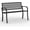 Four-Leaf Clover, variant on Patio Garden Bench,Outdoor Park Bench with Powder Coated Steel Frame, Elegant Loveseat with Square Pattern Backrest & Ergonomic Armrest for Outdoor Garden, Backyard, Lawn, Porch