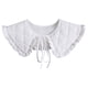 thumbnail image 1 of Sonducket Chal de cuello falso para mujer, abrigo de cumpleaños a cuadros acolchado con volantes de algodón, chaqueta, camiseta, Capelet, cubierta de Accesorios de disfraces Blanco Sonducket AP013193-02, 1 of 6