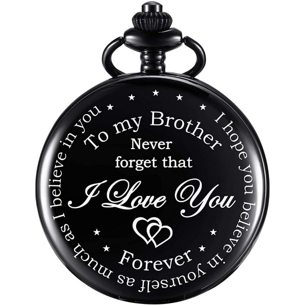 Pocket Watch Personalized Engraved for Brother Retro Vintage