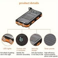 thumbnail image 5 of Hxeternal Portable Solar Mobile Phone Charger, Camping External Battery Charger For Mobile Phones, 2 USB/ LED Flashlights With Compass For Outdoor Activities, 20000mAh Portable Solar Power Bank, 5 of 5