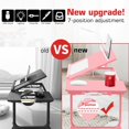 thumbnail image 3 of XL Adjustable 17in Laptop Desk with Light, USB Port, iPad Holder, Drawer Storage - Larger 23.6IN Adjustable Lap Desk for Bed, Home Office, Breakfast Tray, Fordable Legs Desk (Pink), 3 of 12