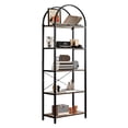 thumbnail image 1 of Bookshelf,Arched Bookshelf,Tall Standing Display Racks with Metal Frame,Modern Open Storage Rack Shelf Large Wood Book Shelf for Living Room Home Office, 1 of 7