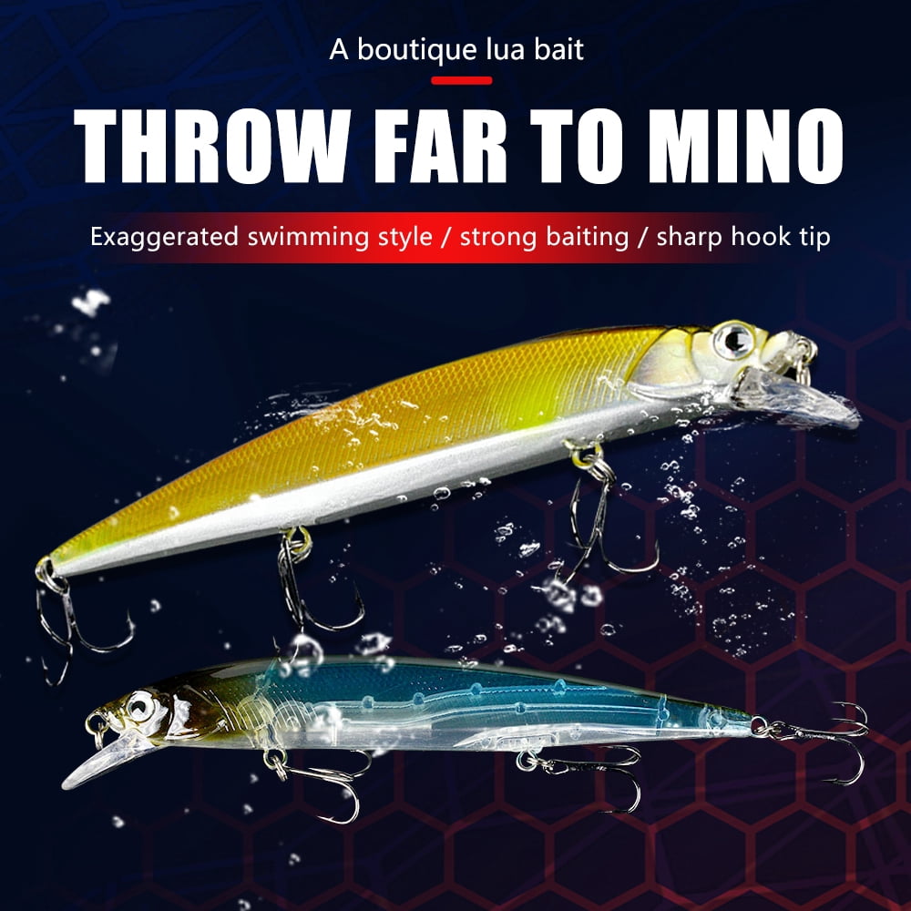 HENGJIA Fishing Lures Large Hard Bait Minnow VIB Lure with Treble Hook Life-Like Swimbait Fishing Bait Popper Crankbait Sinking Lure for Trout Bass Walleye Redfish
