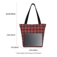 thumbnail image 3 of Sikiie Red Black Plaid Shoulder Bag Casual Hobo Crossbody Tote Bag for Women and Men Large Purse Messenger Bag Travel Work, 3 of 6