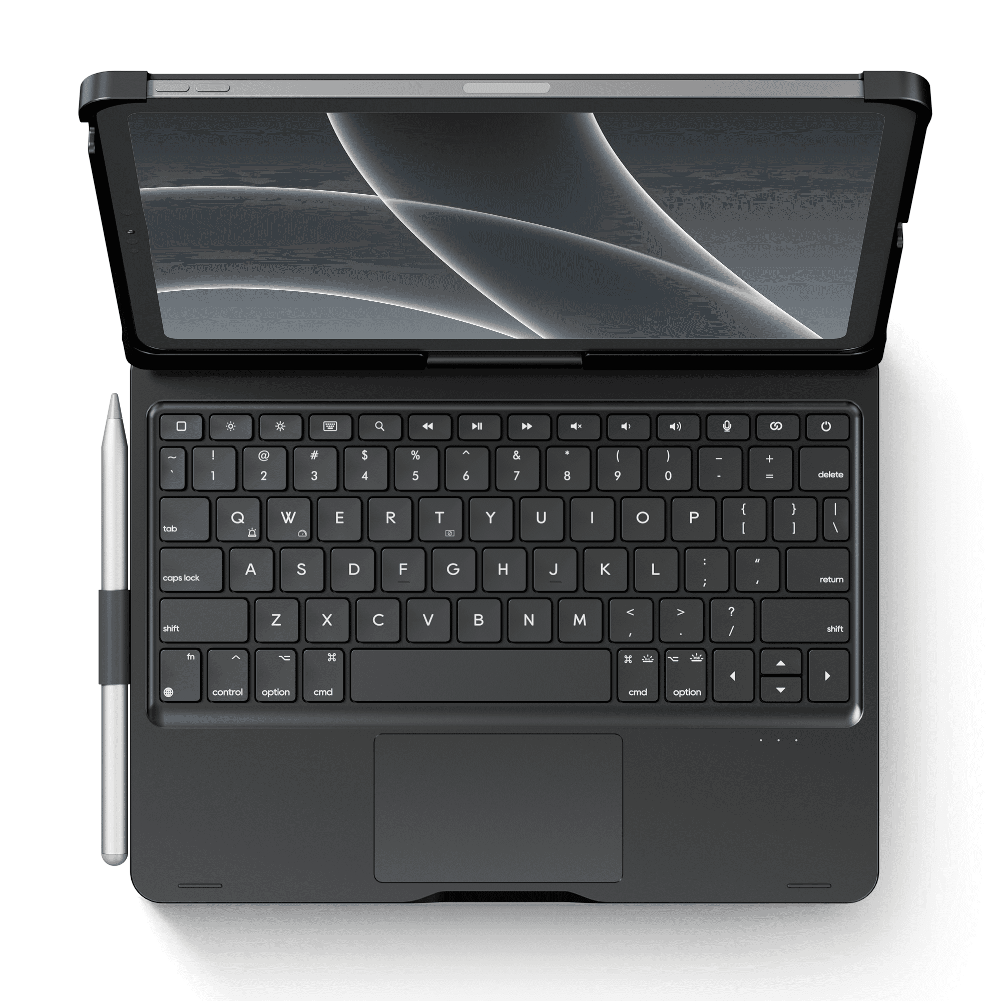 pekarejue Wireless Keyboard Case Compatible with Apple iPad Air 11-inch (M3 M4 M2) & iPad Air 5th 4th & iPad Pro 11-inch (4th-1st Gen): Rotatable Pencil Holder Trackpad Backlit
