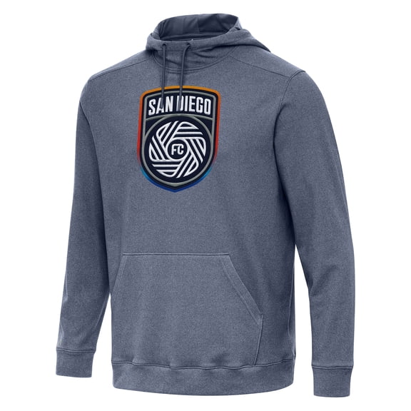 Men's Antigua  Heather Navy San Diego FC Cloud Pullover Hoodie