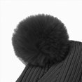 thumbnail image 6 of NOLDARES Toddler Hat Glove Set, Kids Winter Hats Warm Knitted Beanie Mittens Gloves for Baby Girls Boys(M029-Black), 6 of 7