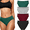 Multicolor1, variant on Women's Cotton High Cut Underwear Sports Women's Panties Soft Elastic Waistband Comfortable Pure Cotton Briefs 4 Pack