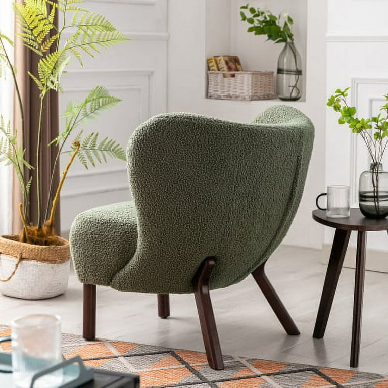Green fluffy chair new arrivals