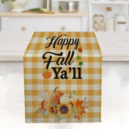 

Watercolor Tablecloth Pumpkin Autumn Table Decoration