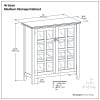 thumbnail image 6 of Artisan 38 inch Wide Solid Wood Medium Storage Cabinet in Black, 6 of 9