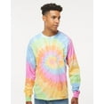 thumbnail image 5 of Colortone Mens Tie-Dyed Long Sleeve T-Shirt, S, Lagoon-0, 5 of 5