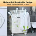 thumbnail image 6 of Asnews Foldable Laundry Hamper with Wheels, Large Capacity Dirty Clothes Basket for Bedroom/Bathroom/Laundry Room, 6 of 7