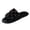 Black, variant on Willtoo House Slippers For Women Winter Warm Fuzzy Plush Open Toe Slides Indoor Outdoor Non Slip Shoes for Daily Wear