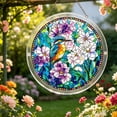 thumbnail image 4 of Acrylic Puzzles Suncatcher Window Hanging, 83 Pieces 7.4 Inch Sun Catcher Stained Glass Acrylic Puzzle Decoration for Women Men Mom Birthday Home Decor (Blossom Songbirds Animals), 4 of 7
