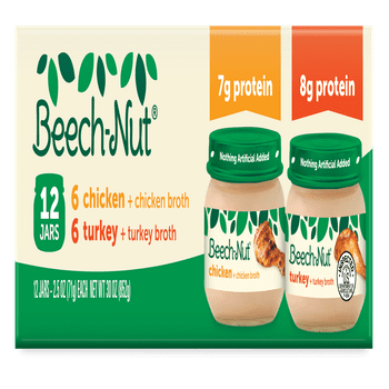 Beech-Nut Stage 1, Meats Baby Food Variety Pack, 2.5 oz Jar (12 Pack)