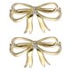 thumbnail image 1 of 2 Pcs Encanto para Agujetas para Zapatillas, Broches Decorativos para Agujetas para Zapatos Casual de Mujeres, Dorado (Lazo de Cinta), 1 of 7