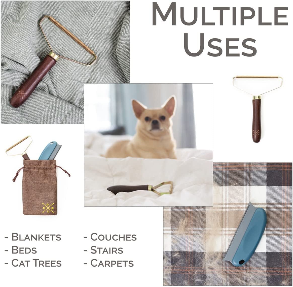 Portable Lint Remover | Brush Fabric Shaver Reusable Double Sided Metal Roller Pet Hair for Carpet & Couch| Sweater Removes Clothes Fuzz Shaver.