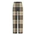 thumbnail image 4 of GuangCheng Mens Pajama Pants Plaid Straight Leg Elastic Waist Soft Comfy Sleepwear Trousers,Size:S, 4 of 5