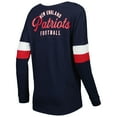 thumbnail image 3 of Women's New Era  Navy New England Patriots Athletic Varsity Lightweight Lace-Up Long Sleeve T-Shirt, 3 of 3