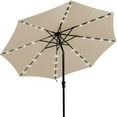 thumbnail image 4 of JUSTLET 9' Outdoor Patio Market Solar Umbrella w/ LED Lights, Beige, 4 of 9