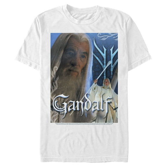 Men's The Lord of the Rings Two Towers Gandalf the White Graphic Tee White 3X Large