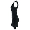 thumbnail image 4 of Liacowi Women Bodycon Dress Sleeveless V Neck Ruched Dress Ruffled Slim Mini Dress Clubwear, 4 of 6