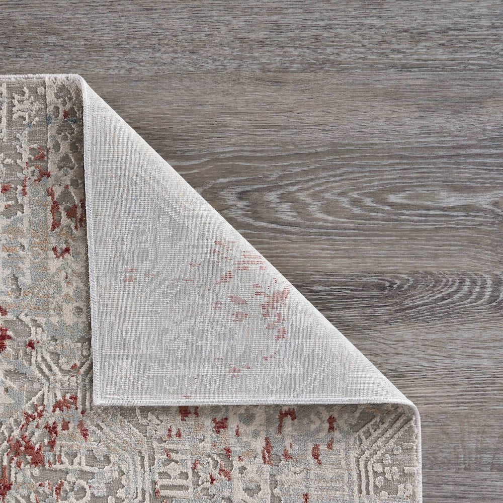 LR Home Imagine Durable Performance Area Rug Indoor in Blue/Cream, 1'10" x 3'