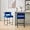 Blue, variant on warfulie Bar Stools Set of 2, Modern Counter Height, 26 Inch Kitchen Barstools with Metal Base, Velvet Fabric Seats for Kitchen Island, White